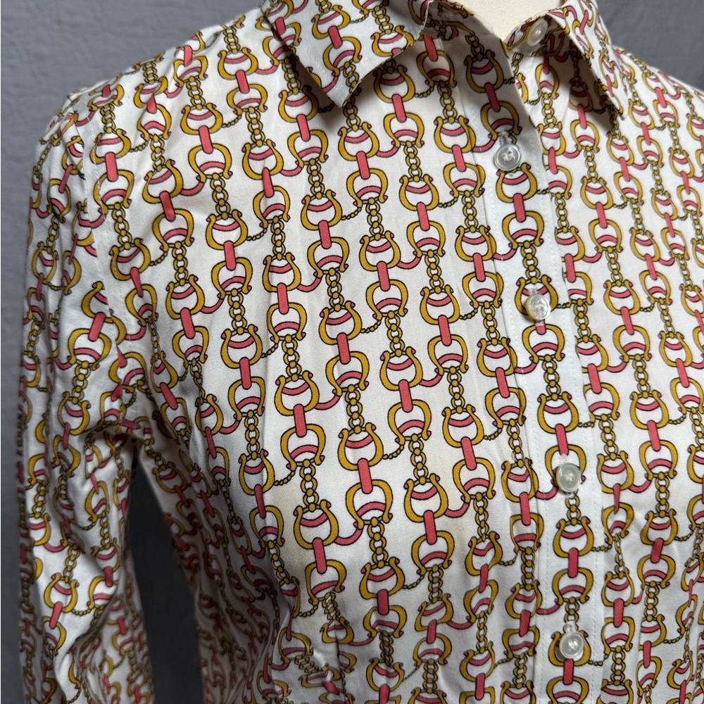 Talbots Chain Patterned Blouse - Picture 2 of 7
